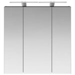 vidaXL Armoire Miroir de Salle de Bain Chêne noir 70 x 14 5 x 70 cm
