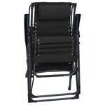 vidaXL Chaises pliables de terrasse lot de 2 Textilène Noir