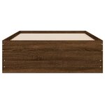 vidaXL Cadre de lit et tiroirs chêne marron 75x190cm bois d'ingénierie