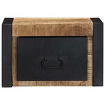 vidaXL Table de chevet 40x35x25 cm bois massif de manguier brut