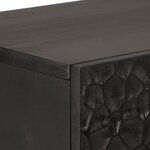 vidaXL Buffet noir 40x33x110 cm bois de manguier massif