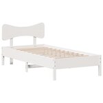 vidaXL Cadre de lit sans matelas blanc 90x190 cm bois de pin massif