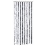 vidaXL Moustiquaire Gris et blanc 90x220 cm Chenille