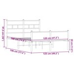 vidaXL Cadre de lit sans matelas chêne marron 120x190 cm