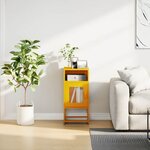 vidaXL Table de chevet jaune moutarde 36x39x78 cm acier laminé à froid