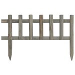 vidaXL Bordure de jardin 10 Pièces Bois de sapin 4 4 m