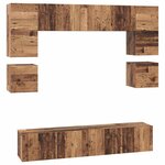 vidaXL Ensemble meuble TV 8 Pièces Bois ancien 80 x 30 x 30 cm