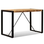 vidaXL Table de salle à manger Bois de manguier brut 120 cm