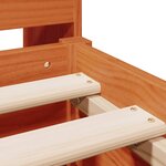 vidaXL Lit bibliothèque sans matelas cire marron 200x200 cm pin massif