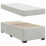 vidaXL Cadre de lit avec matelas Gris clair 90 x 190 cm tissu