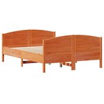 vidaXL Cadre de lit sans matelas cire marron 150x200cm bois pin massif