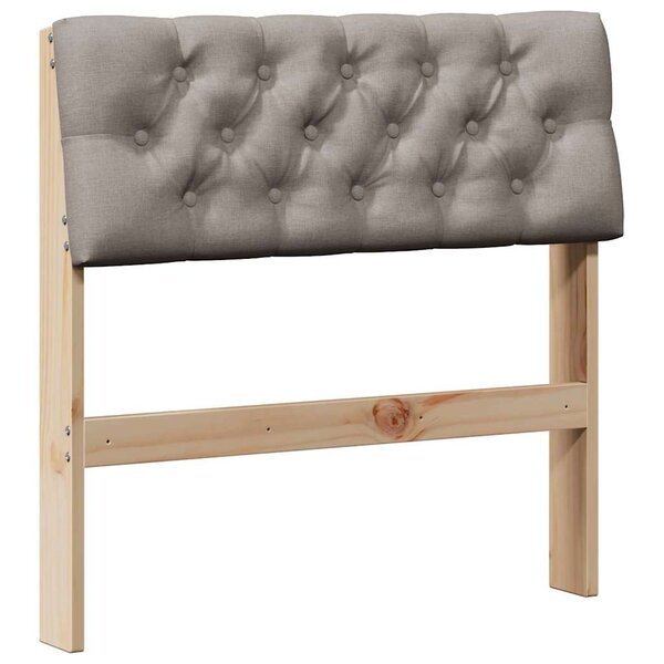 vidaXL Tête de lit capitonnée Taupe 80 cm Pin massif