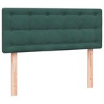 vidaXL Sommier à lattes de lit et matelas vert foncé 120x210cm velours