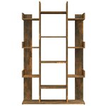 vidaXL Bibliothèque Chêne fumé 86x25 5x140 cm Bois d'ingénierie