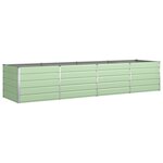 vidaXL Jardinière Vert pastel 195 x 100 x 45 cm Acier galvanisé