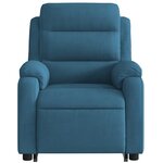 vidaXL Fauteuil inclinable bleu velours