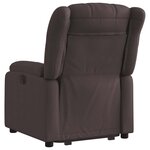 vidaXL Fauteuil inclinable électrique marron foncé tissu