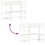 vidaXL Lit superposé sans matelas blanc 80x200 cm bois de pin massif