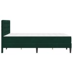 vidaXL Cadre de lit avec matelas Vert foncé 140 x 200 cm Velours