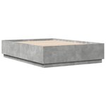 vidaXL Cadre de lit gris béton 150x200 cm bois d'ingénierie