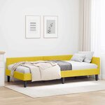 vidaXL Cadre de lit d'angle Jaune 80 cm x 200 cm tissu