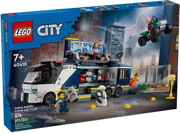 LEGO City - Laboratoire de Police Scientifique Mobile - Set 60418 pour Enfants
