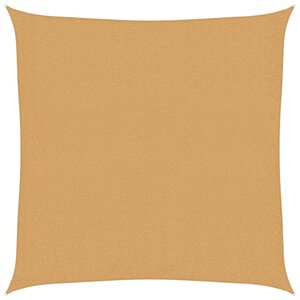 vidaXL Voile d'ombrage 160 g/m² carré sable 3x3 m PEHD