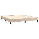 vidaXL Sommier à lattes de lit avec matelas LED Cappuccino 160x200 cm