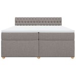 vidaXL Sommier à lattes de lit avec matelas Taupe 200x200 cm Tissu