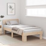 vidaXL Cadre de lit Marron 80 x 200 cm Bois massif en pin