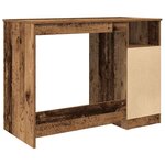 vidaXL Bureau vieux bois 102x76x50 cm bois d'ingénierie