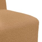 vidaXL Fauteuil sans accoudoirs beige 55 cm tissu imitation laine bouclée