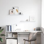 vidaXL Étagère Murale avec étagère 2 Pièces Marbre blanc 80 x 9 x 3 cm