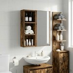 vidaXL Armoire murale de salle de bain Chêne Fumé 20 x 10 x 50 cm
