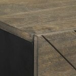 vidaXL Buffet noir 40x33x75 cm bois massif de manguier