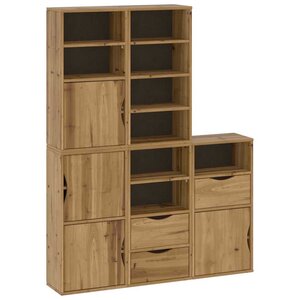 vidaXL Armoires latérales 5 Pièces ODDA 40x24x79 cm bois massif pin