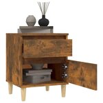 vidaXL Tables de chevet 2 Pièces Chêne fumé 40x35x50 cm