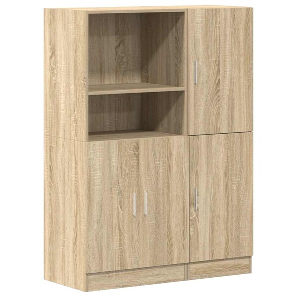 vidaXL Ensemble d'armoires de cuisine 2 Pièces chêne sonoma