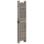 vidaXL Cloison de séparation 4 panneaux Gris 160x165 cm Bois manguier