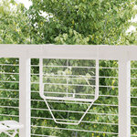 vidaXL Table de balcon Blanc 60x40 cm Acier