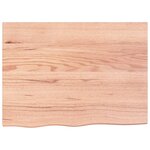 vidaXL Étagère murale marron clair bois chêne massif traité