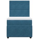 vidaXL Sommier à lattes de lit avec matelas Bleu foncé 100x200 cm