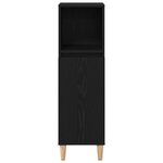 vidaXL Ensemble de cabinets de salle de bain de 3 pièces Chêne noir Bois d'ingénierie