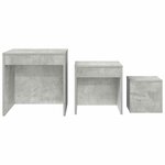 vidaXL Tables gigognes 3 Pièces Gris béton Aggloméré
