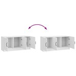vidaXL Meuble TV Blanc brillant 99 x 34 5 x 47 cm Bois d'ingénierie