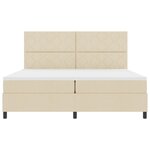 vidaXL Lit à ressorts avec matelas crème 200x200 cm en tissu