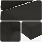 vidaXL Coussin de canapé d'extérieur 2 Pièces Noir Polyester