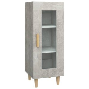 vidaXL Buffet Gris béton 34 5x34x90 cm Bois d'ingénierie