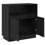 vidaXL Buffet avec LED chêne noir 71x34 5x75 cm en bois d'ingénierie