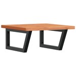 vidaXL Étagère de vasque murale acier et bois massif de hêtre